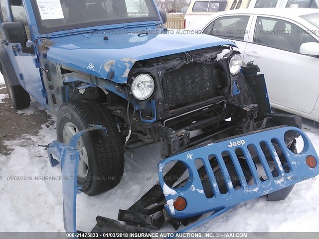 1J4BA3H13BL626450 - 2011 JEEP WRANGLER UNLIMITE SPORT BLUE photo 6