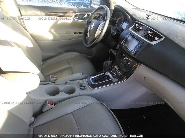 3N1AB7AP0FY341452 - 2015 NISSAN SENTRA S/SV/SR/SL GRAY photo 5