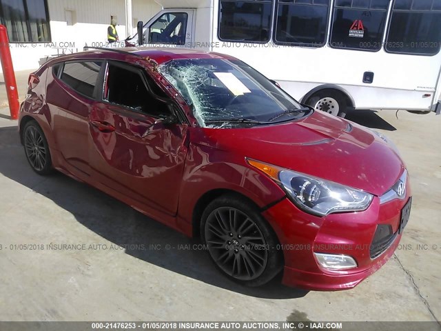 KMHTC6AD8DU135147 - 2013 HYUNDAI VELOSTER RED photo 1