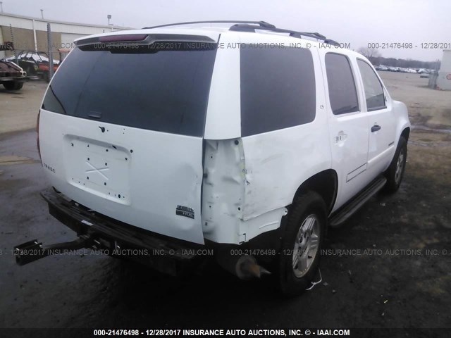 1GNFC13087J400953 - 2007 CHEVROLET TAHOE C1500 WHITE photo 4