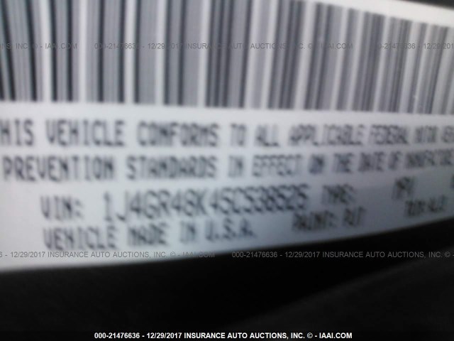 1J4GR48K45C538525 - 2005 JEEP GRAND CHEROKEE LAREDO/COLUMBIA/FREEDOM 灰色 照片 9