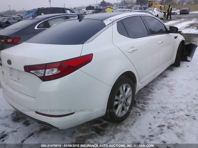 5XXGN4A76CG011574 - 2012 KIA OPTIMA EX WHITE photo 4