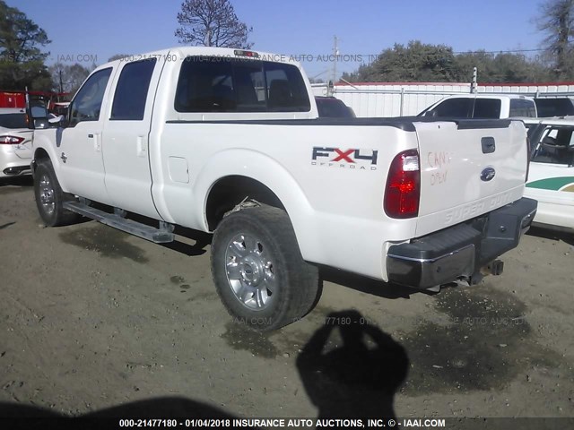 1FT8W3BT4BEB14650 - 2011 FORD F350 WHITE photo 3