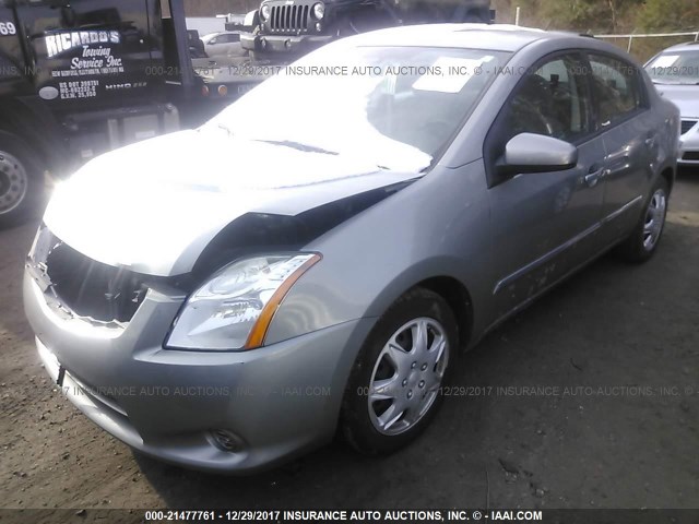 3N1AB6AP7BL711457 - 2011 NISSAN SENTRA 2.0/2.0S/SR/2.0SL GRAY photo 2