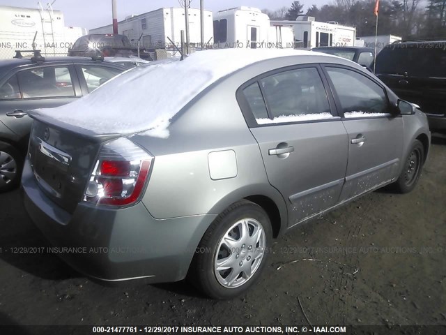 3N1AB6AP7BL711457 - 2011 NISSAN SENTRA 2.0/2.0S/SR/2.0SL GRAY photo 4