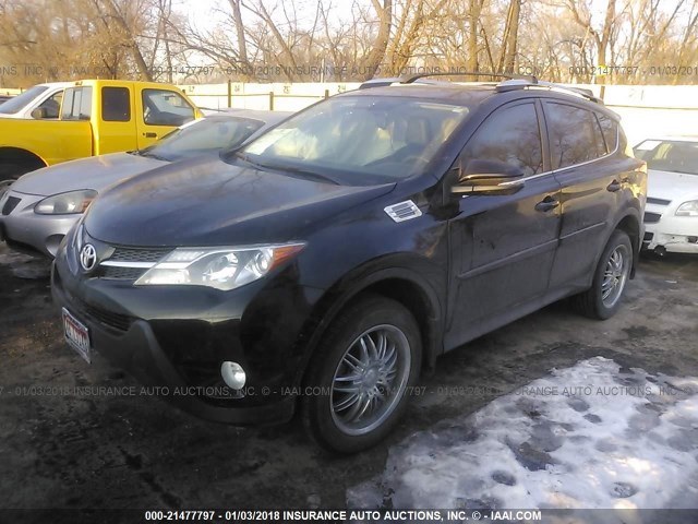 2T3DFREV0DW025345 - 2013 TOYOTA RAV4 LIMITED BLACK photo 2