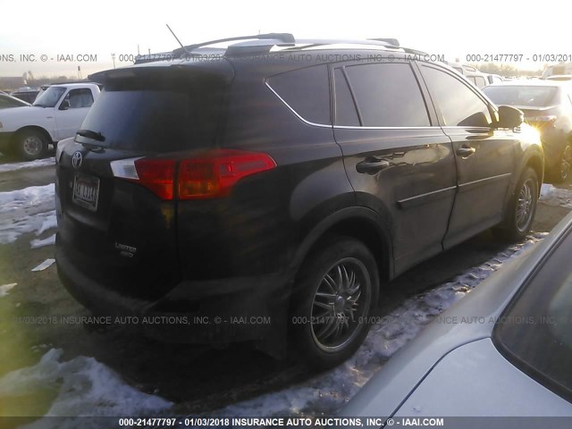 2T3DFREV0DW025345 - 2013 TOYOTA RAV4 LIMITED BLACK photo 4