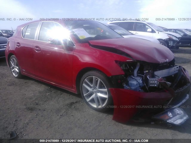 JTHKD5BH7F2216064 - 2015 LEXUS CT 200 RED photo 1