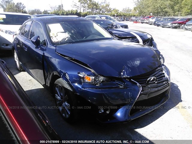 JTHBF1D26F5075966 - 2015 LEXUS IS 250 BLUE photo 1