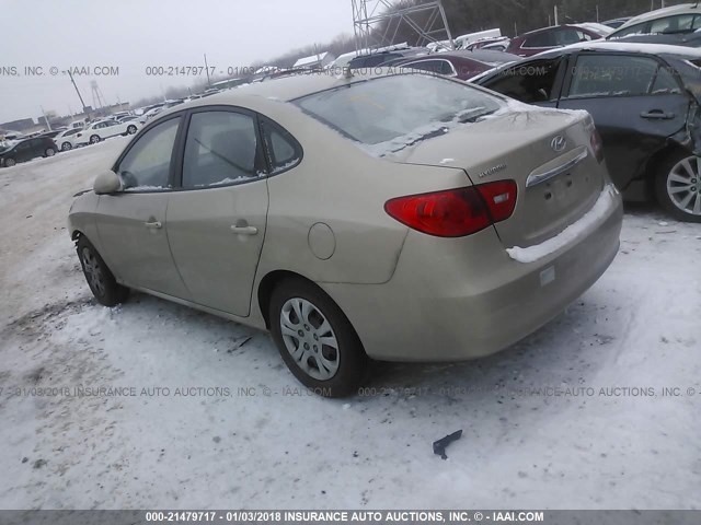 KMHDU4AD5AU075569 - 2010 HYUNDAI ELANTRA BLUE/GLS/SE BEIGE photo 3