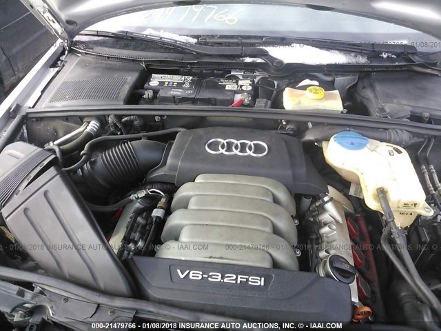 WAUDG78E15A525265 - 2005 AUDI A4 3.2 QUATTRO SILVER photo 10