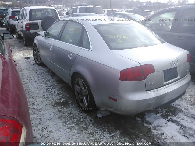 WAUDG78E15A525265 - 2005 AUDI A4 3.2 QUATTRO SILVER photo 3