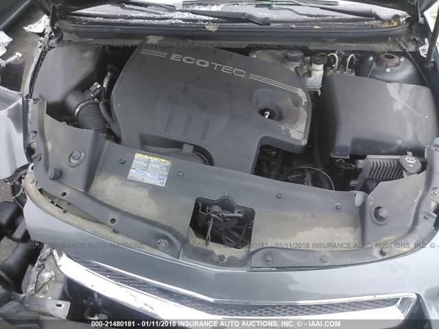 1G1ZG57B58F295704 - 2008 CHEVROLET MALIBU LS ნაცრისფერი ფოტო 10