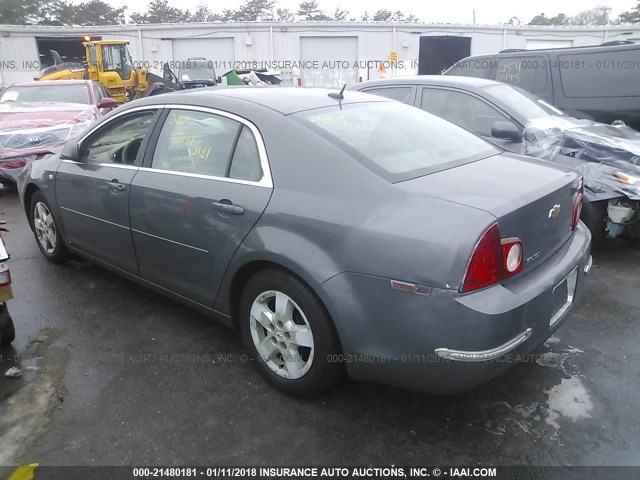 1G1ZG57B58F295704 - 2008 CHEVROLET MALIBU LS ნაცრისფერი ფოტო 3