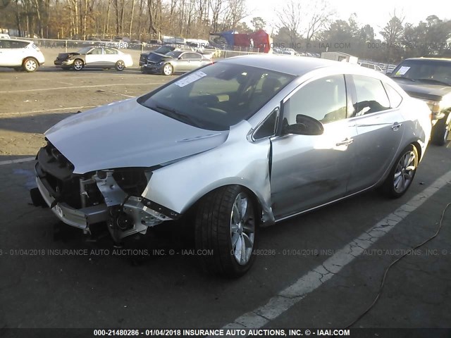 1G4PR5SKXE4145770 - 2014 BUICK VERANO CONVENIENCE GRAY photo 2