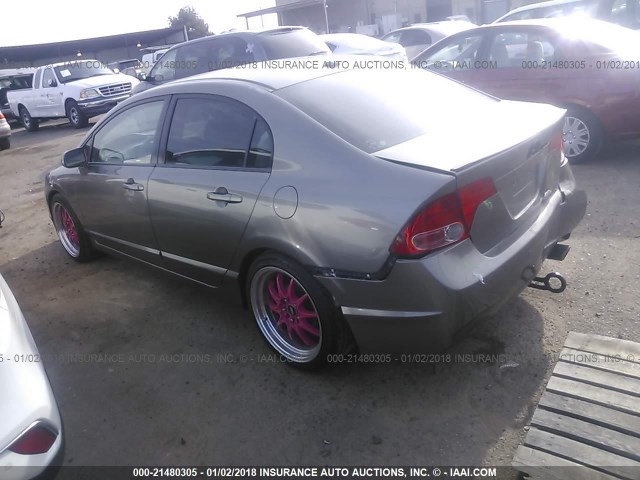 2HGFA16958H511585 - 2008 HONDA CIVIC EXL 灰色 照片 3