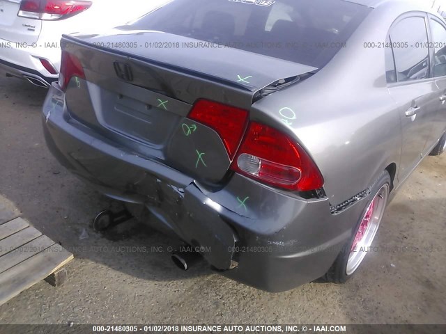 2HGFA16958H511585 - 2008 HONDA CIVIC EXL 灰色 照片 6