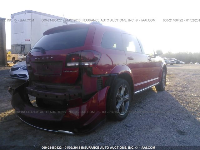 3C4PDCGB9GT169104 - 2016 DODGE JOURNEY CROSSROAD RED photo 4