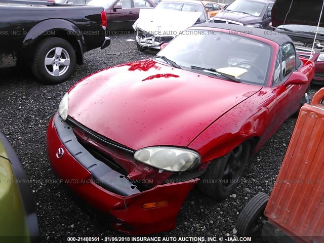 JM1NB353010201998 - 2001 MAZDA MX-5 MIATA LS RED photo 2