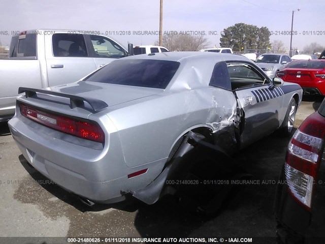 2B3CJ5DT9AH296825 - 2010 DODGE CHALLENGER R/T SILVER photo 4