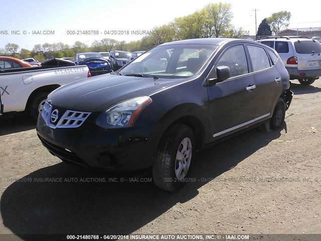 JN8AS5MV8EW202451 - 2014 NISSAN ROGUE SELECT S BLACK photo 2