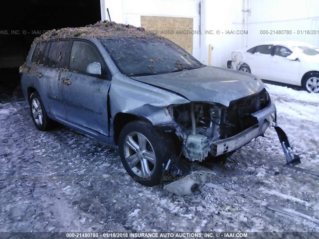 JTEDK3EH5A2157732 - 2010 TOYOTA HIGHLANDER LIMITED Light Blue photo 1