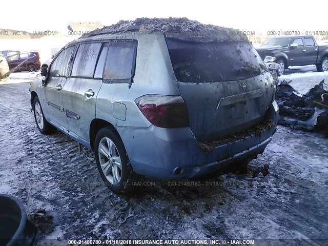 JTEDK3EH5A2157732 - 2010 TOYOTA HIGHLANDER LIMITED Light Blue photo 3