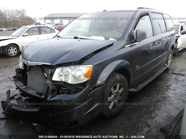 2A8HR54P88R803436 - 2008 CHRYSLER TOWN & COUNTRY TOURING BLUE photo 2