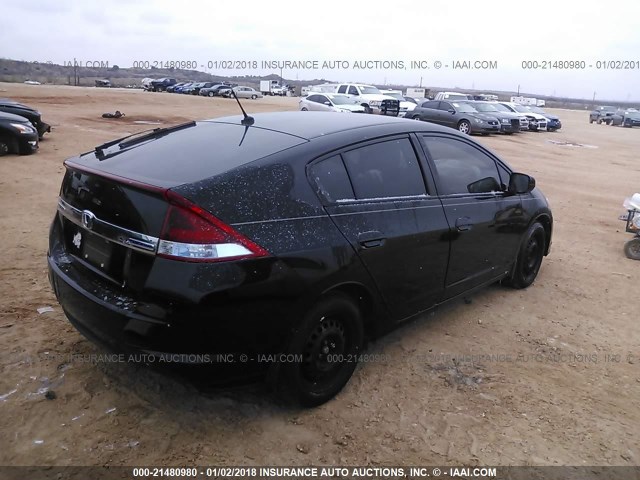 JHMZE2H35DS005898 - 2013 HONDA INSIGHT BLACK photo 4