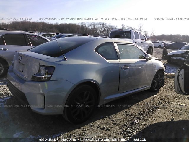 JTKJF5C78E3067808 - 2014 TOYOTA SCION TC 银色 照片 4