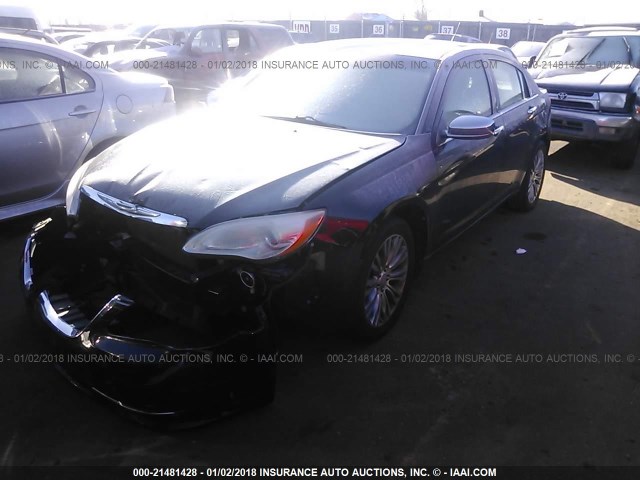 1C3BC2FG1BN503675 - 2011 CHRYSLER 200 LIMITED BLACK photo 2