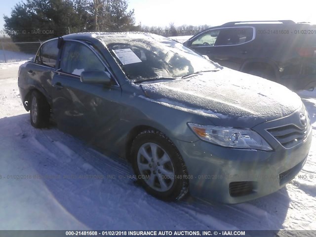 4T1BF3EK6BU736323 - 2011 TOYOTA CAMRY SE/LE/XLE GREEN photo 1