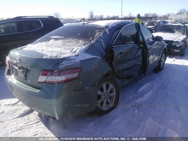 4T1BF3EK6BU736323 - 2011 TOYOTA CAMRY SE/LE/XLE GREEN photo 4