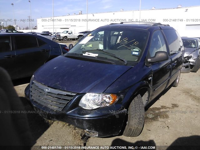 2C4GP54L65R286963 - 2005 CHRYSLER TOWN & COUNTRY TOURING BLUE photo 2
