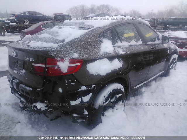 5UXFG2C52E0C44007 - 2014 BMW X6 XDRIVE35I BROWN photo 4