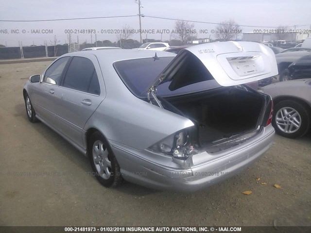 WDBNG75J71A213775 - 2001 MERCEDES-BENZ S 500 SILVER photo 3