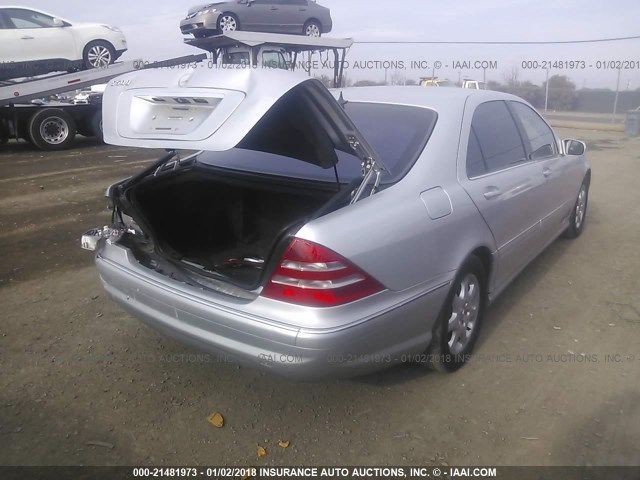 WDBNG75J71A213775 - 2001 MERCEDES-BENZ S 500 SILVER photo 4