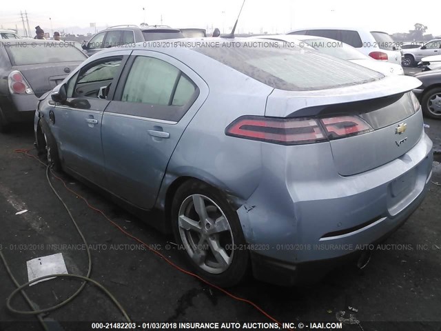 1G1RF6E49DU103882 - 2013 CHEVROLET VOLT Light Blue photo 3