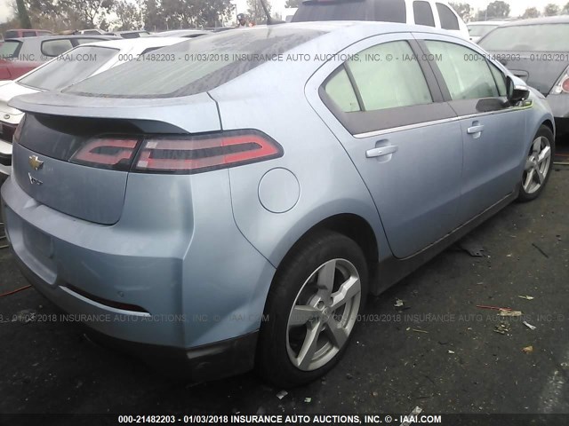 1G1RF6E49DU103882 - 2013 CHEVROLET VOLT Light Blue photo 4