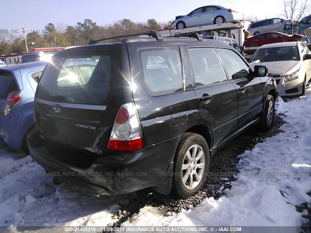 JF1SG65617H718243 - 2007 SUBARU FORESTER 2.5X PREMIUM BLACK photo 4