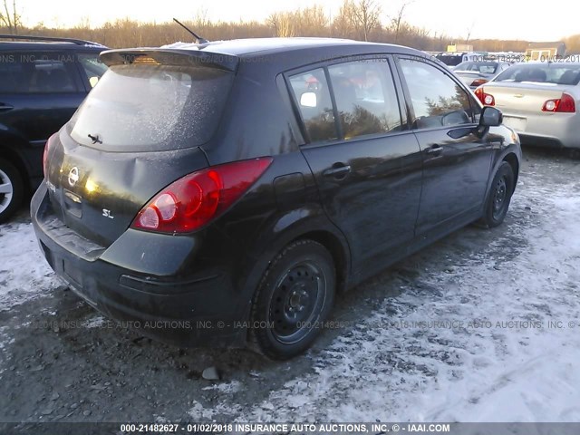 3N1BC13E68L394375 - 2008 NISSAN VERSA S/SL BLACK photo 4