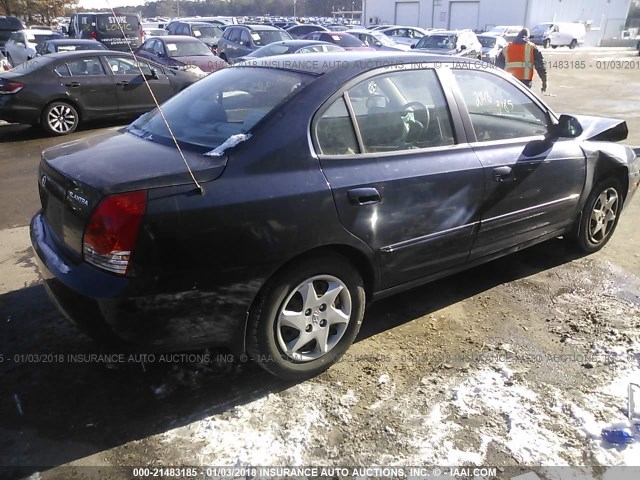 KMHDN46D46U302490 - 2006 HYUNDAI ELANTRA GLS/GT/LIMITED BLUE photo 4