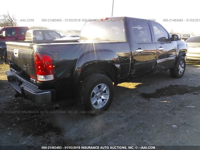 3GTEC23J69G265138 - 2009 GMC SIERRA C1500 SLE BLACK photo 4