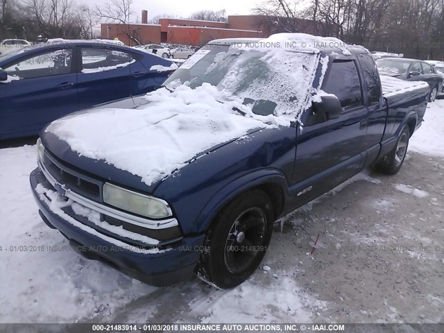 1GCCS19X338283285 - 2003 CHEVROLET S TRUCK S10 BLUE photo 2