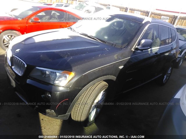 5UXWX5C53CL721456 - 2012 BMW X3 XDRIVE28I BLACK photo 2
