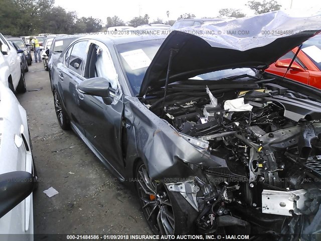 JTHBP1BLXGA001452 - 2016 LEXUS GS-F GRAY photo 1