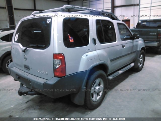 5N1ED28Y04C612764 - 2004 NISSAN XTERRA XE/SE SILVER photo 4