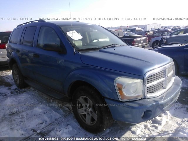 1D4HB48N44F226844 - 2004 DODGE DURANGO SLT BLUE photo 1