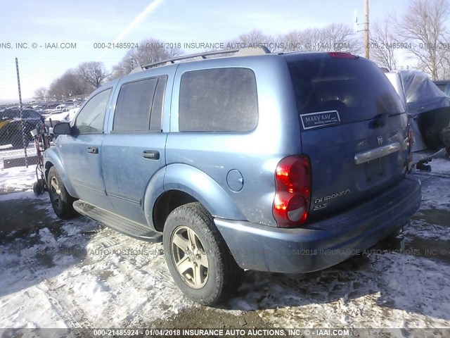 1D4HB48N44F226844 - 2004 DODGE DURANGO SLT BLUE photo 3