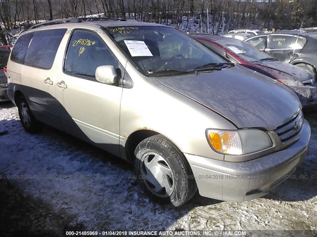 4T3ZF13C81U372118 - 2001 TOYOTA SIENNA LE/XLE GOLD photo 1